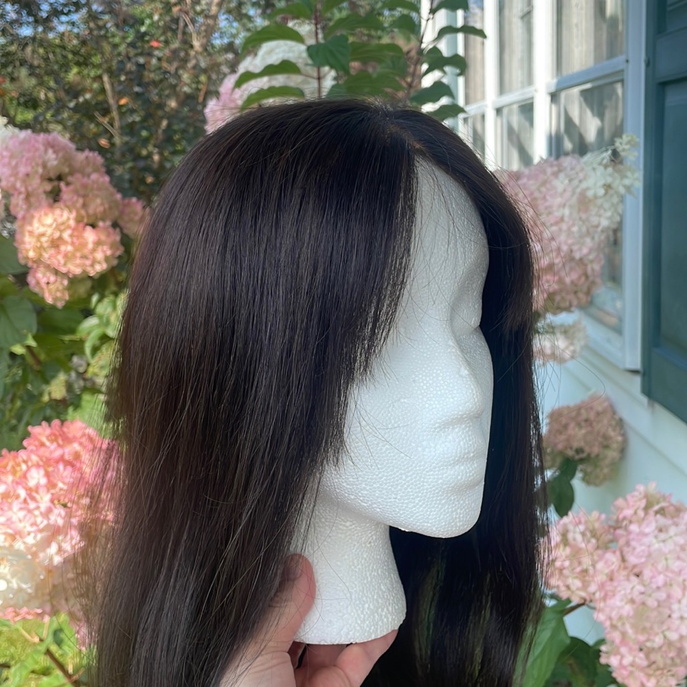 Lace front human hair wig